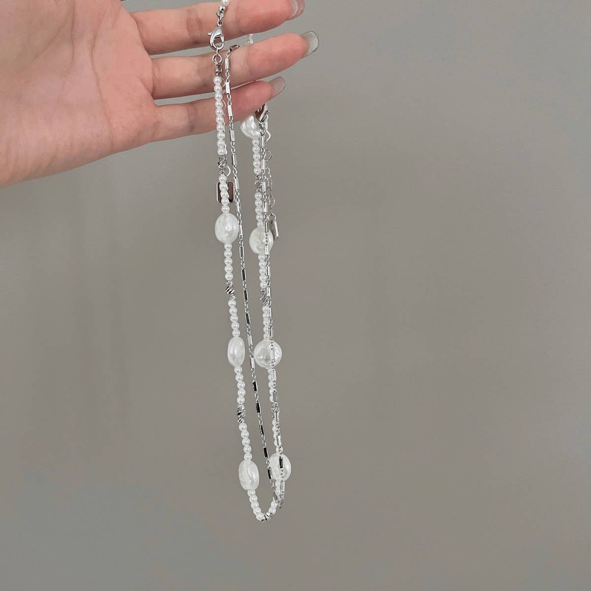 NEW DOUBLE LAYER IMITATION PEARL NECKLACE