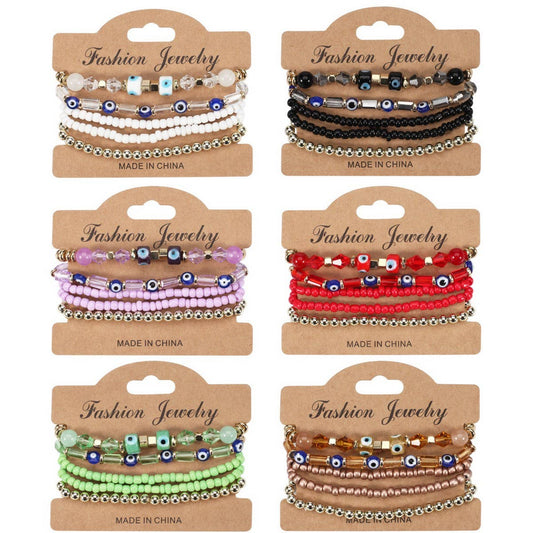 CWAJE05681_BOHO EYE BEADED MULTI LAYER BRACELET FOR WOMEN