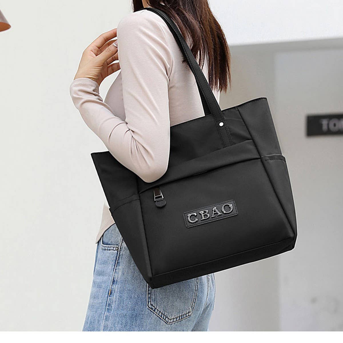 CASUAL FASHION NYLON TRAVEL SHOULDER BAG_CWASC1774