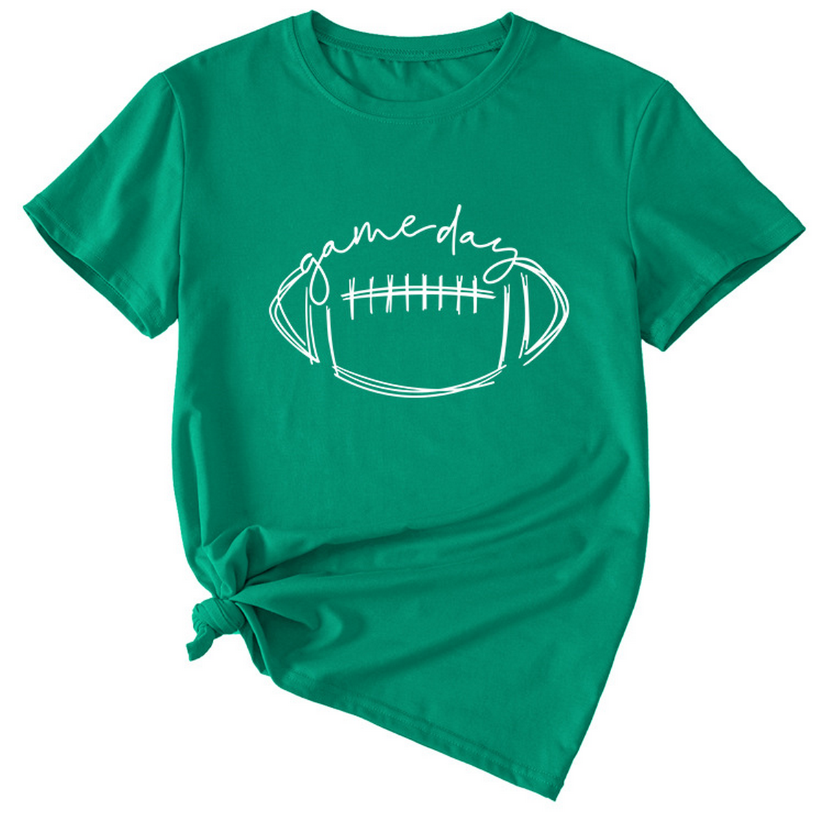 Women??¢s Casual Tee with Fun Football Print_CWDSD8368