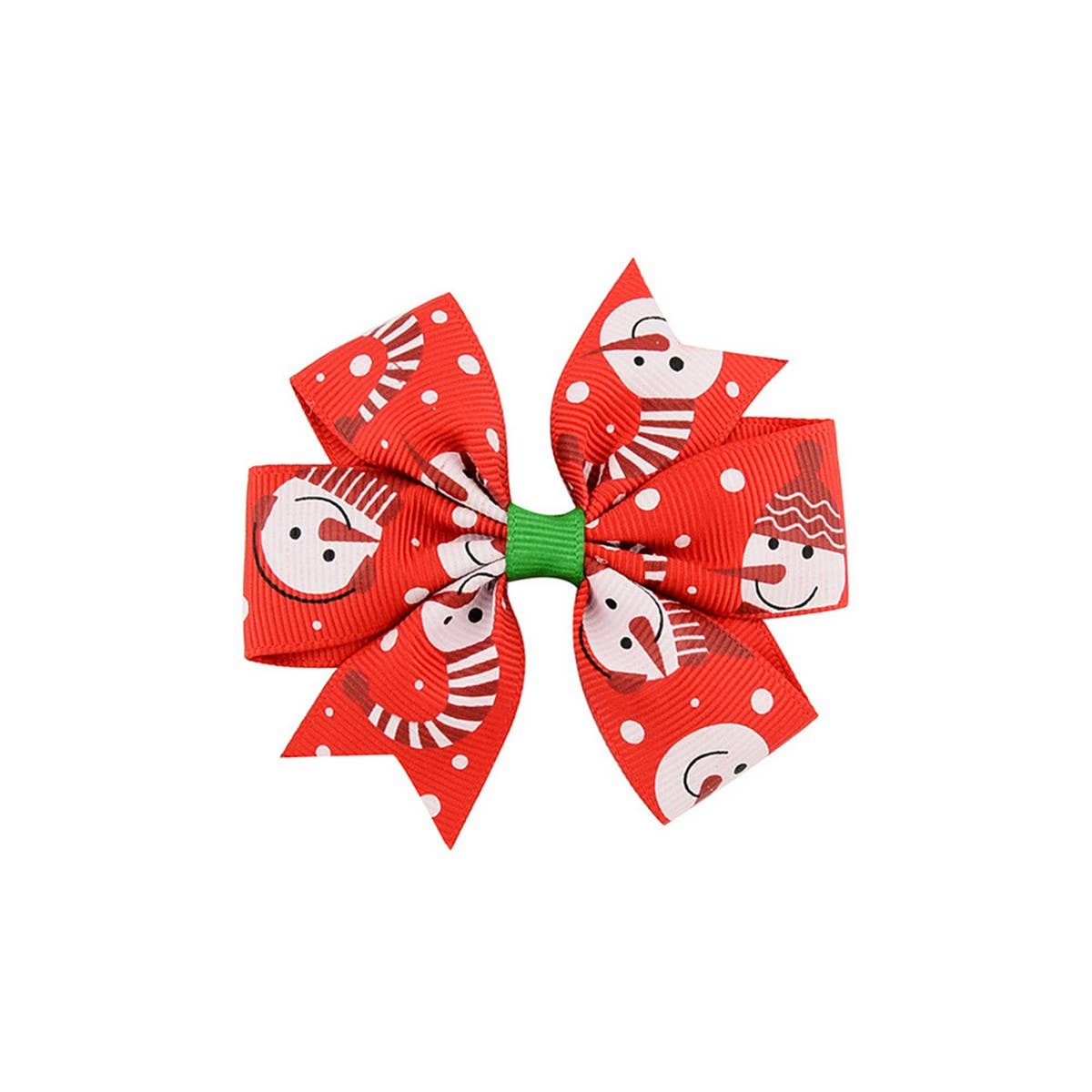Christmas Snowman Bell Bow Hair Clip for Girls