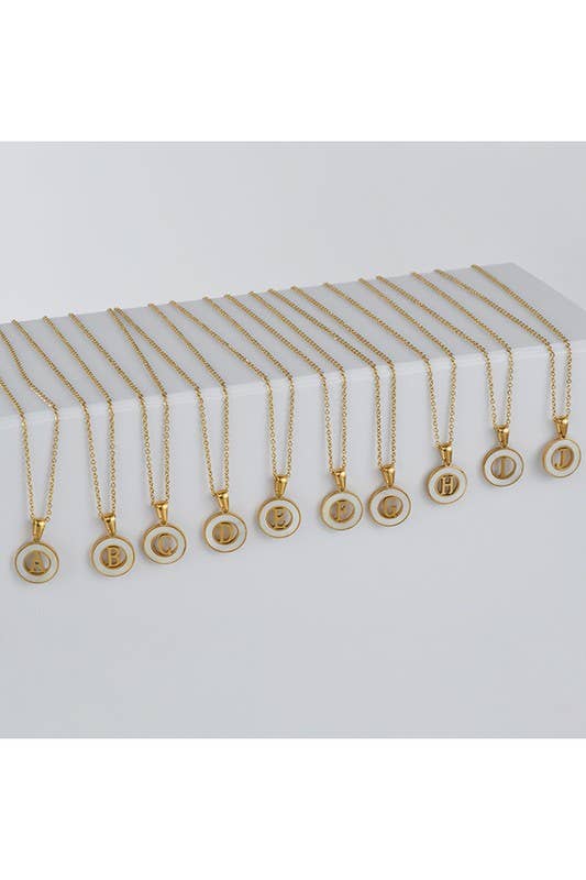 A-Z ALPHABET INITIALS PENDANT NECKLACE_CWAJE222
