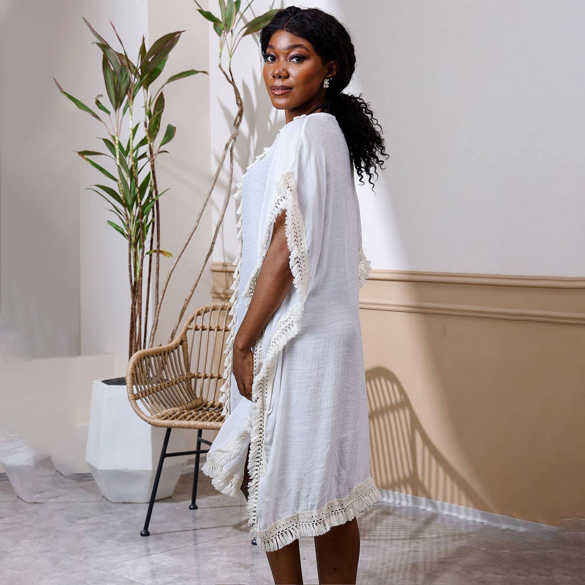 Women??¢s Tassel Beach Cover-Up Dress for Bikini_CWMM6195