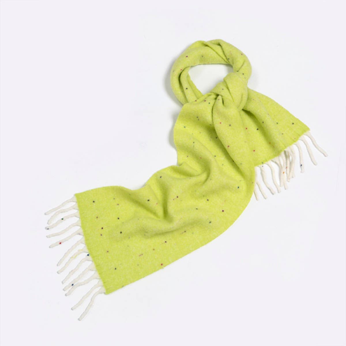 50% Wool Blend Speckled Yarn Scarf - Winter Cozy_CWASC2372