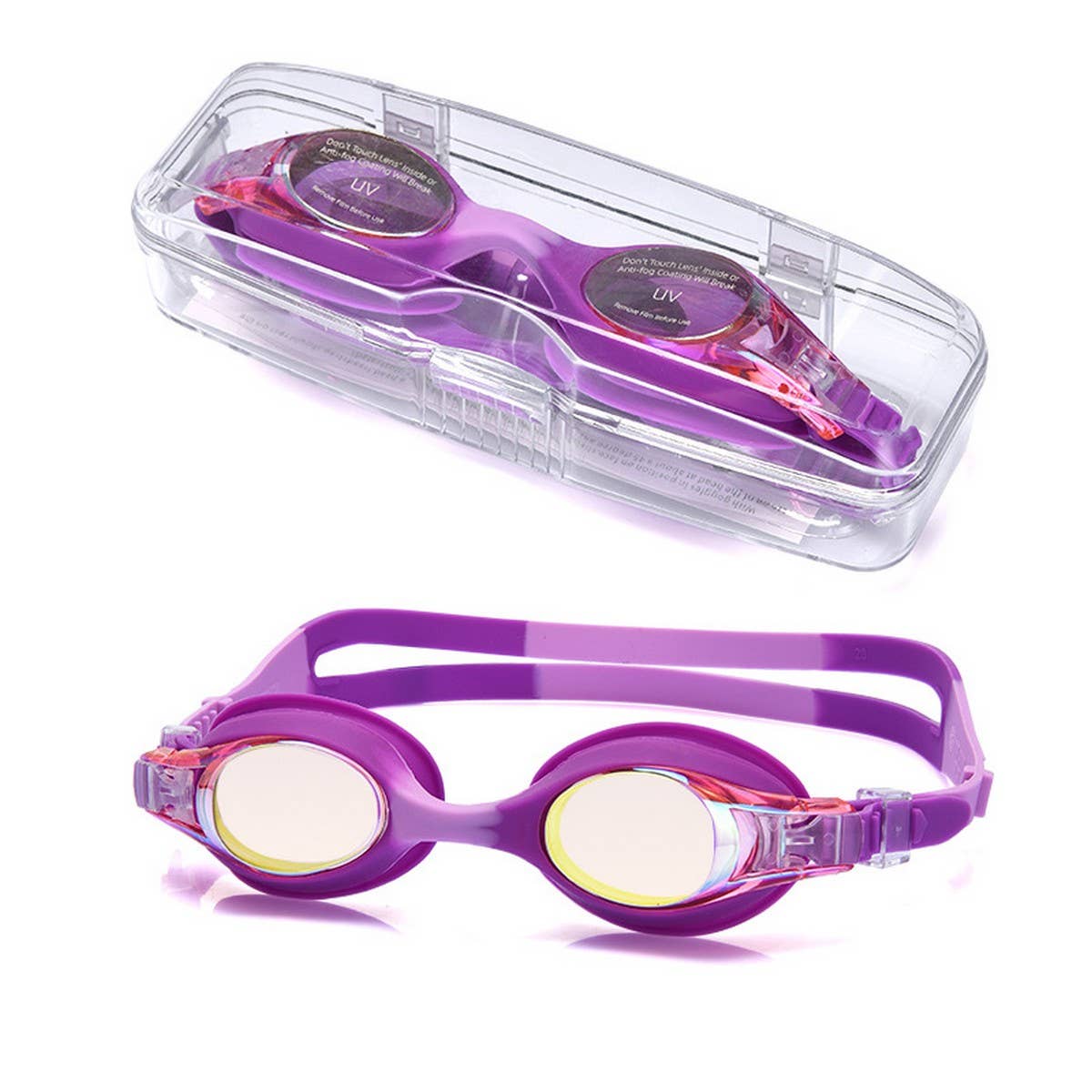 Kids Swim Goggles, HD Anti-Fog Silicone Design