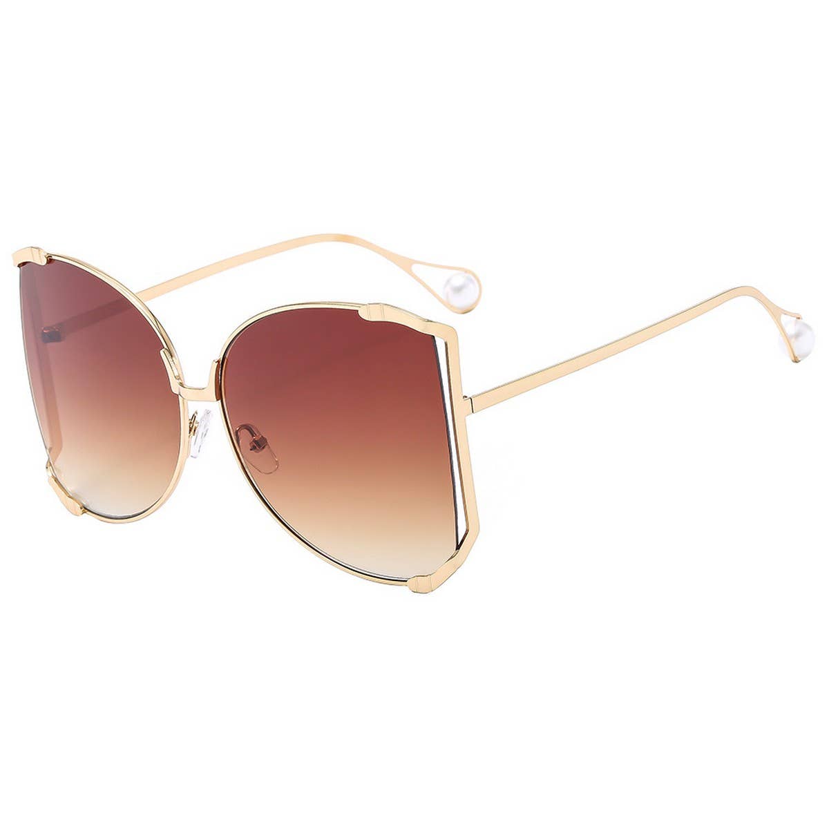 Runway Oversized Sunglasses with Gem Arms