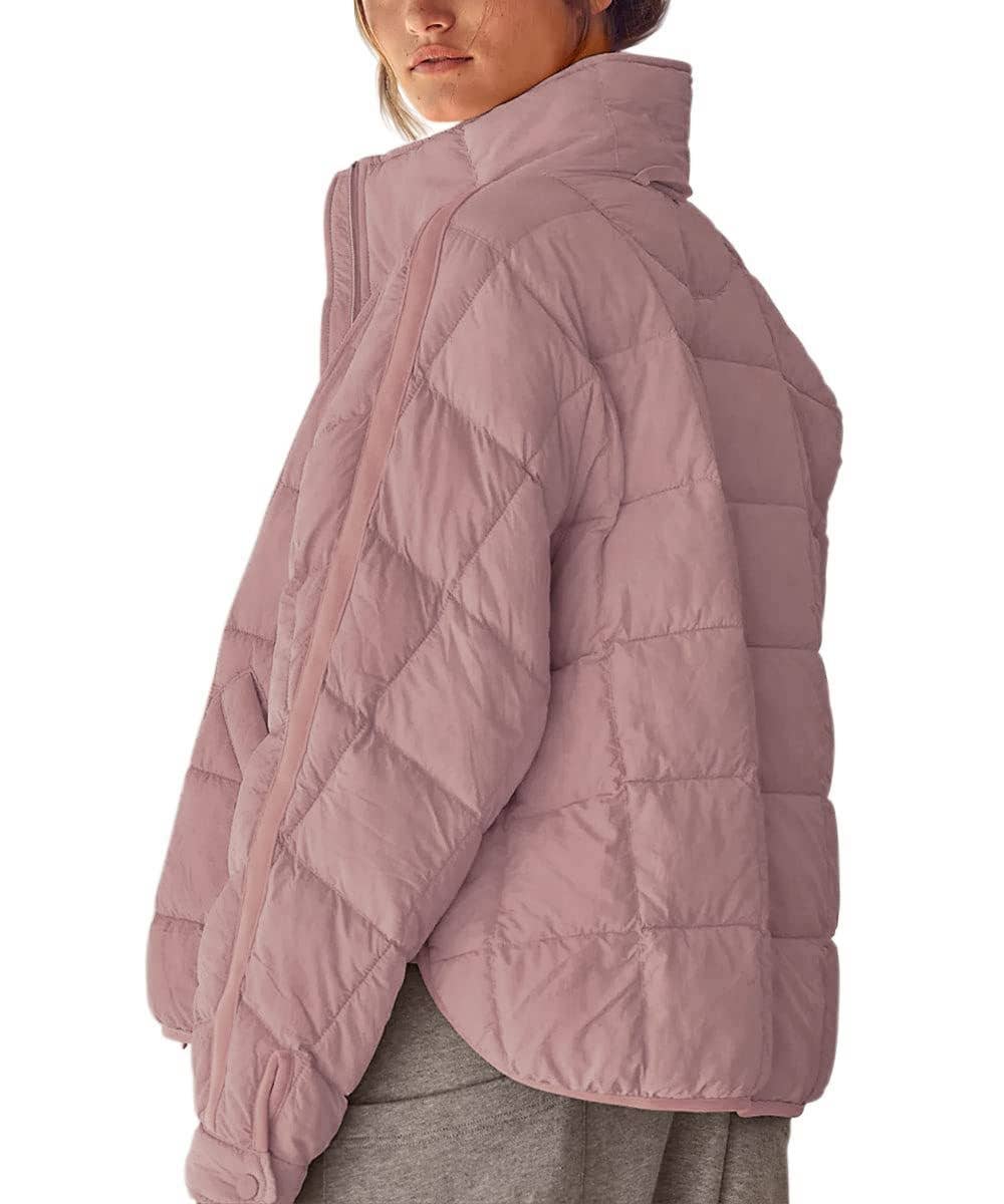 LIGHTWEIGHT ZIPPER COMPRESSIBLE SHORT DOWN JACKET