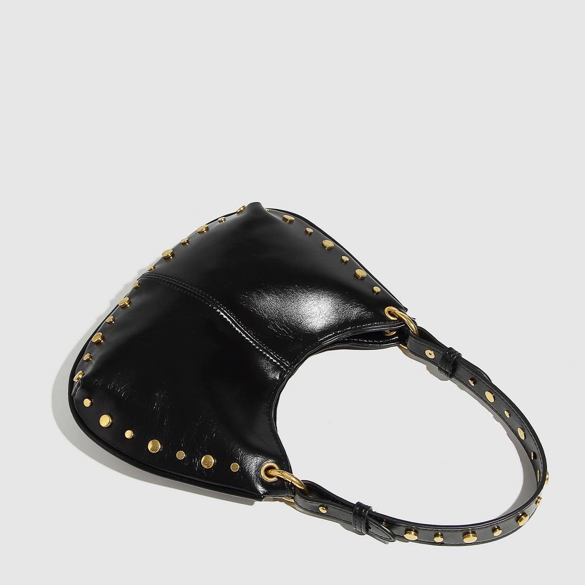 Trendy Studded Boston Shoulder & Handbag_CWAB5713