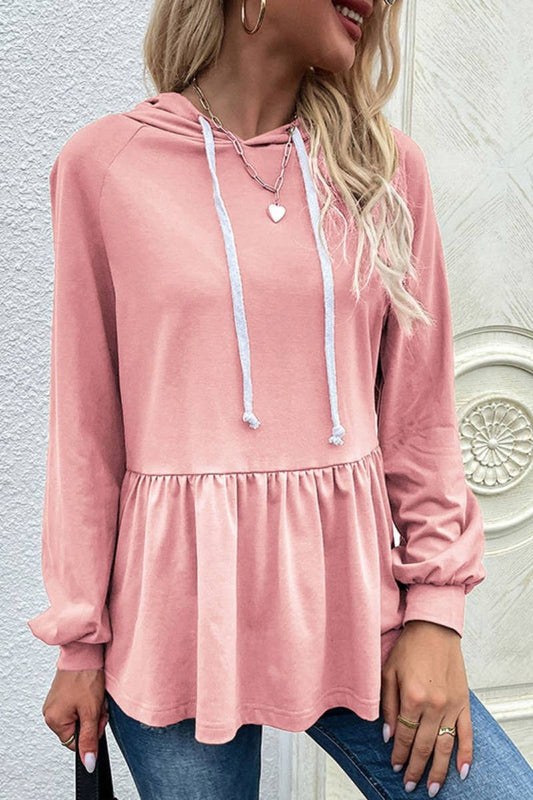 CWOHOL1013_DESIGN HOODED SPLICED LONG-SLEEVED HOODIE