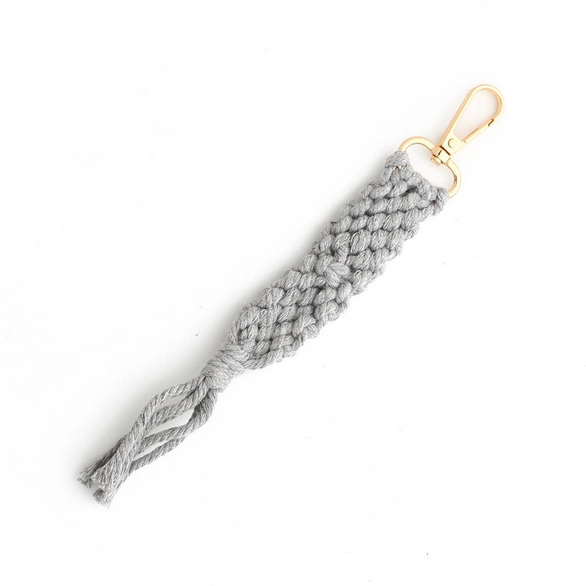 Boho Cotton Tassel Keychain Handmade Woven Charm_CWAB5081