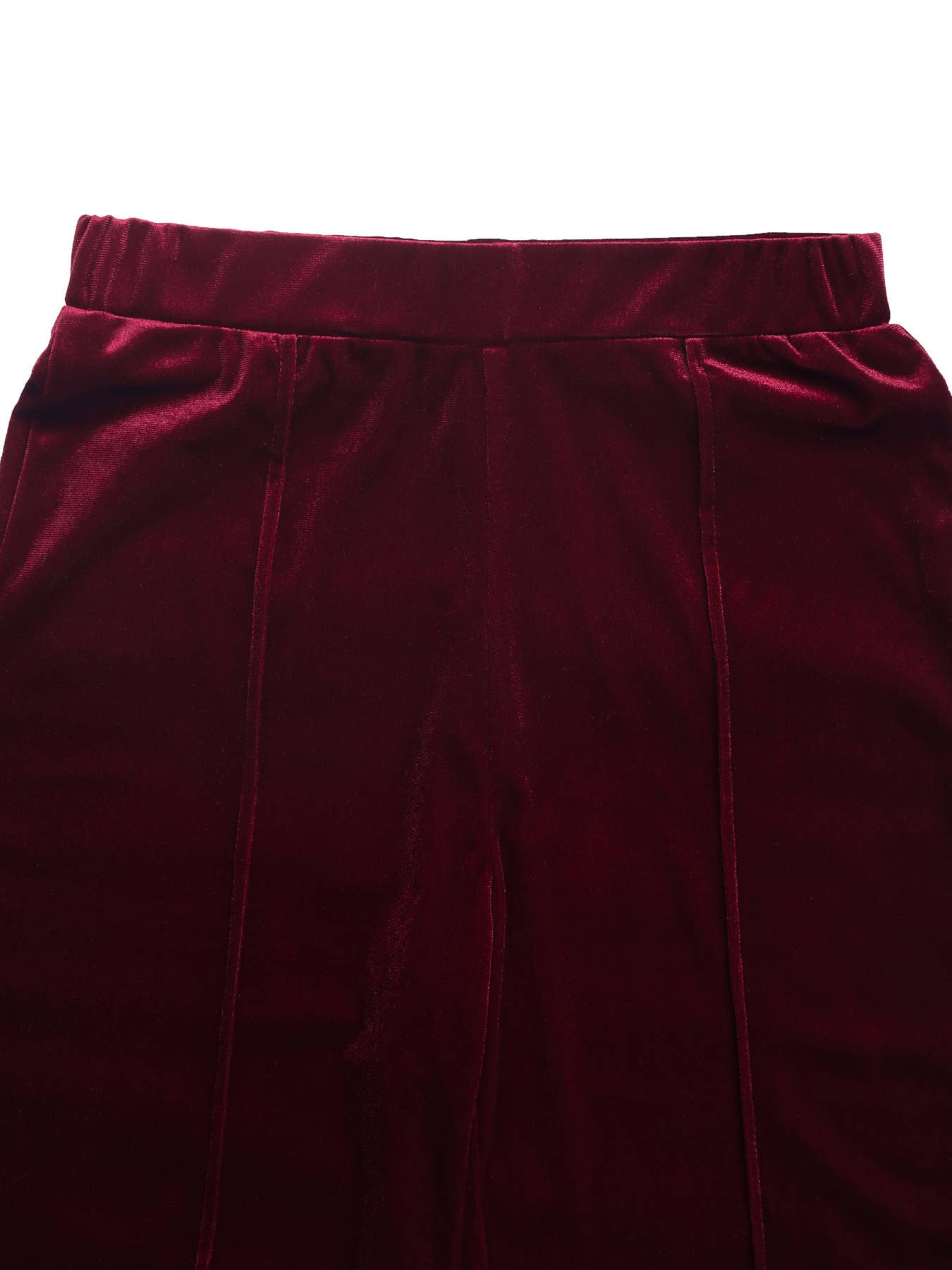 COMMUTER STYLE HIGH-WAISTED VELVET WIDE-LEG PANTS