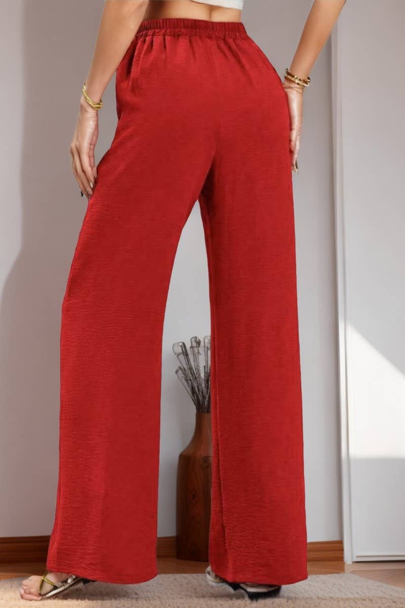 CWBLP1978_CASUAL DRAWSTRING WAIST POCKET RELAXED FIT PANTS