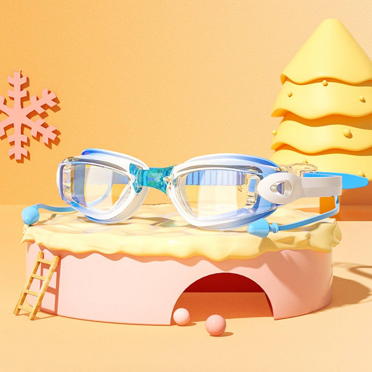 Kids Mirrored Swim Goggles ? HD Anti-Fog & Cute