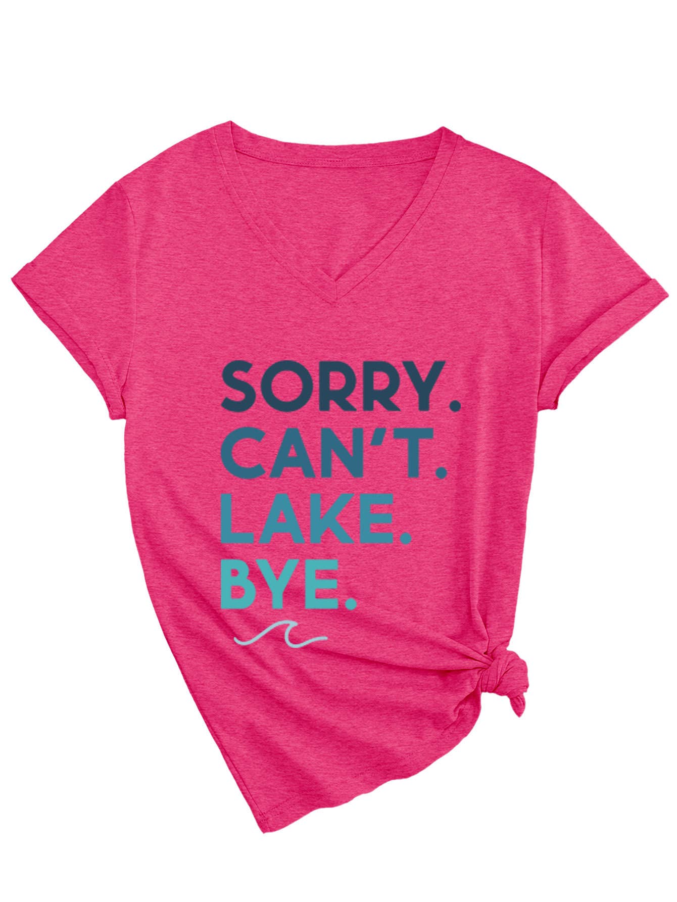Sorry Can't Lake V-neck short-sleeved T-shirt