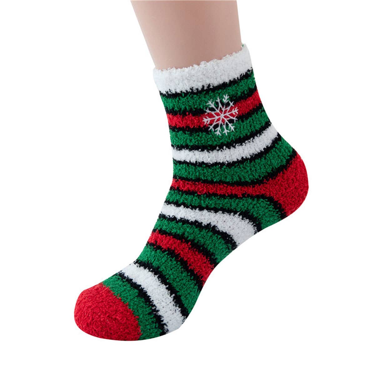 CHRISTMAS EMBROIDERY COZY SOCKS FOR WOMEN
