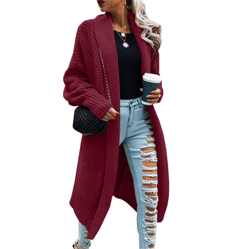 LONG CARDIGAN BATSLEEVE SWEATER COAT