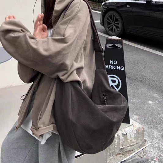 CANVAS DUMPLING BAG CROSSBODY SHOULDER BAG_CWAB4104