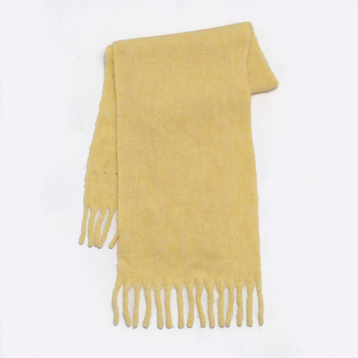 Gradient Loop Yarn Tassel Scarf for Winter