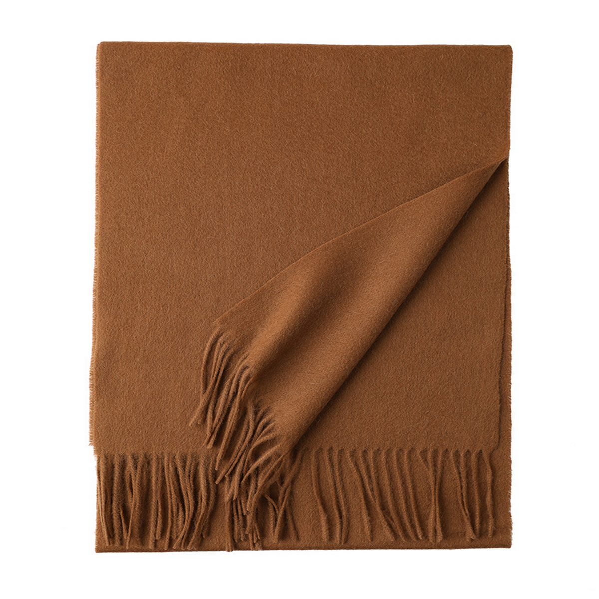 Unisex Wool Scarf ? Soft Solid Color with Tassels