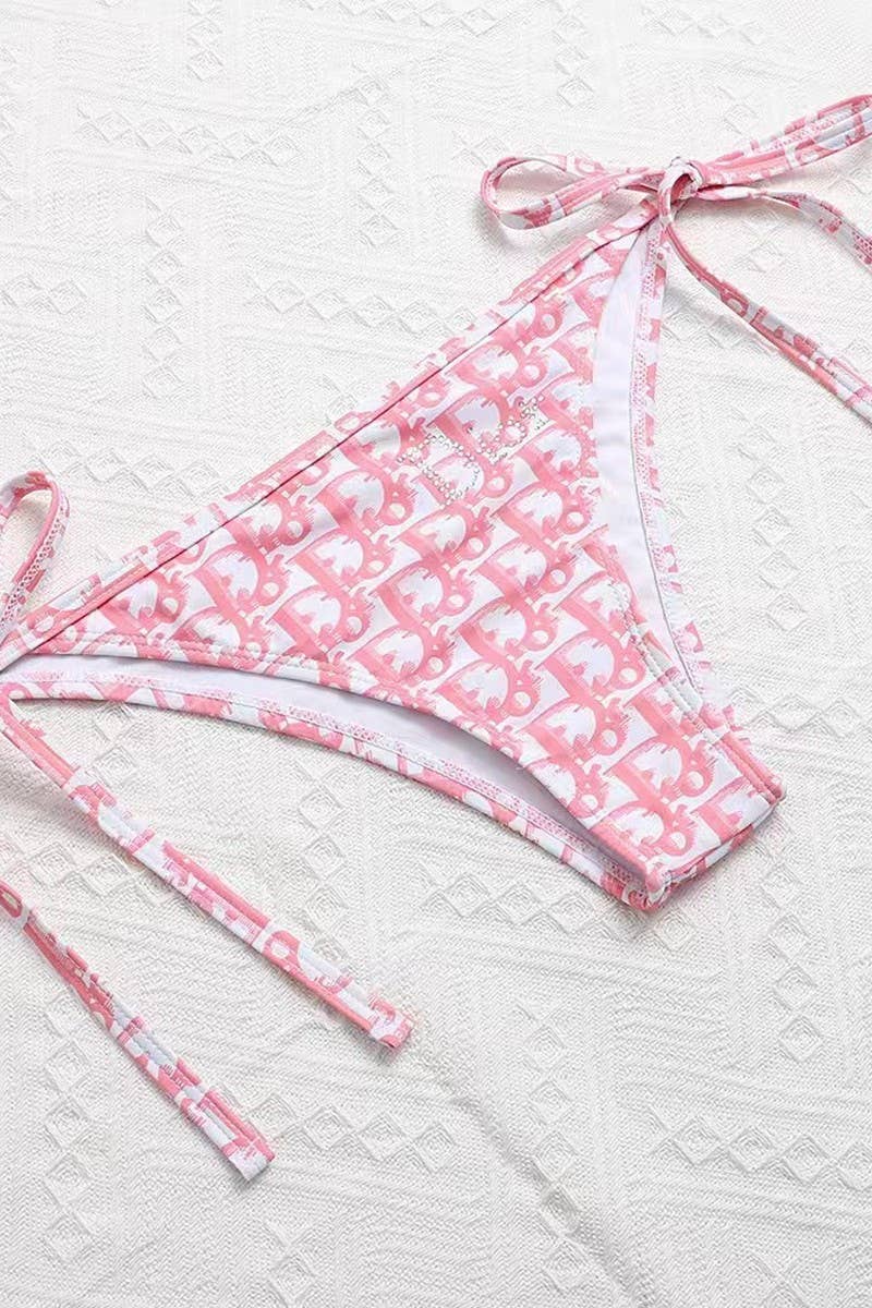 CWMW0346_LETTERING BIKINI TWO-PIECE DRAWSTRING SET