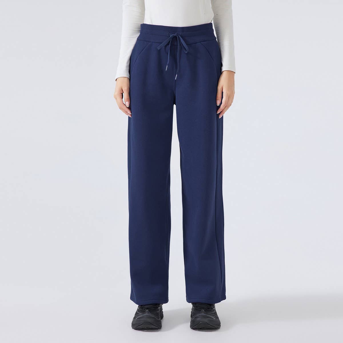 Women's Fleece Lined Wide-Leg Sweatpants