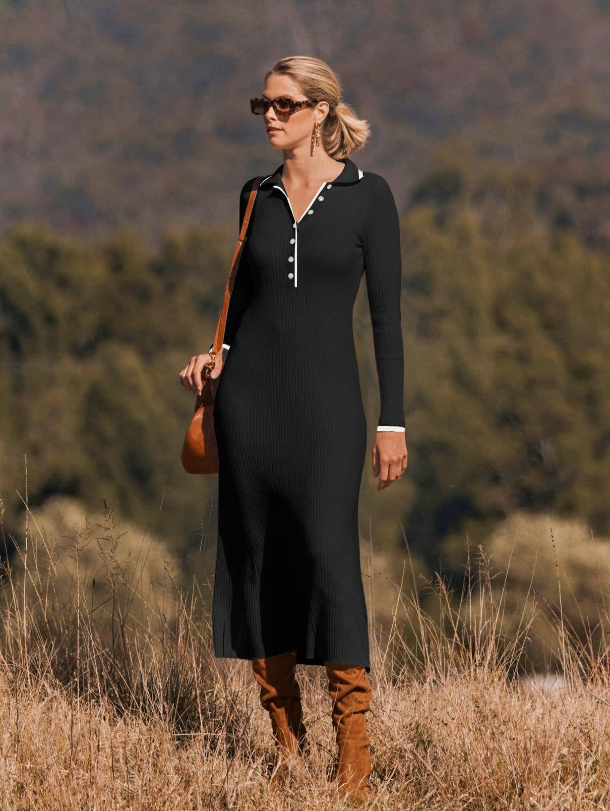 SLIM-FIT AND SKINNY-LOOKING LONG SLEEVE DRESS