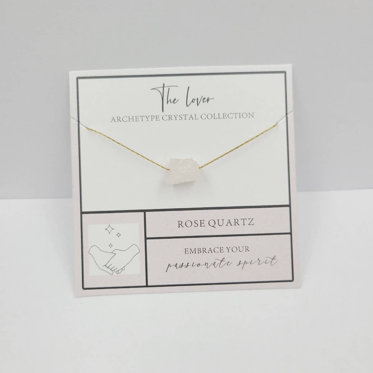 NATURAL STONE PENDANT NECKLACE WITH CARD