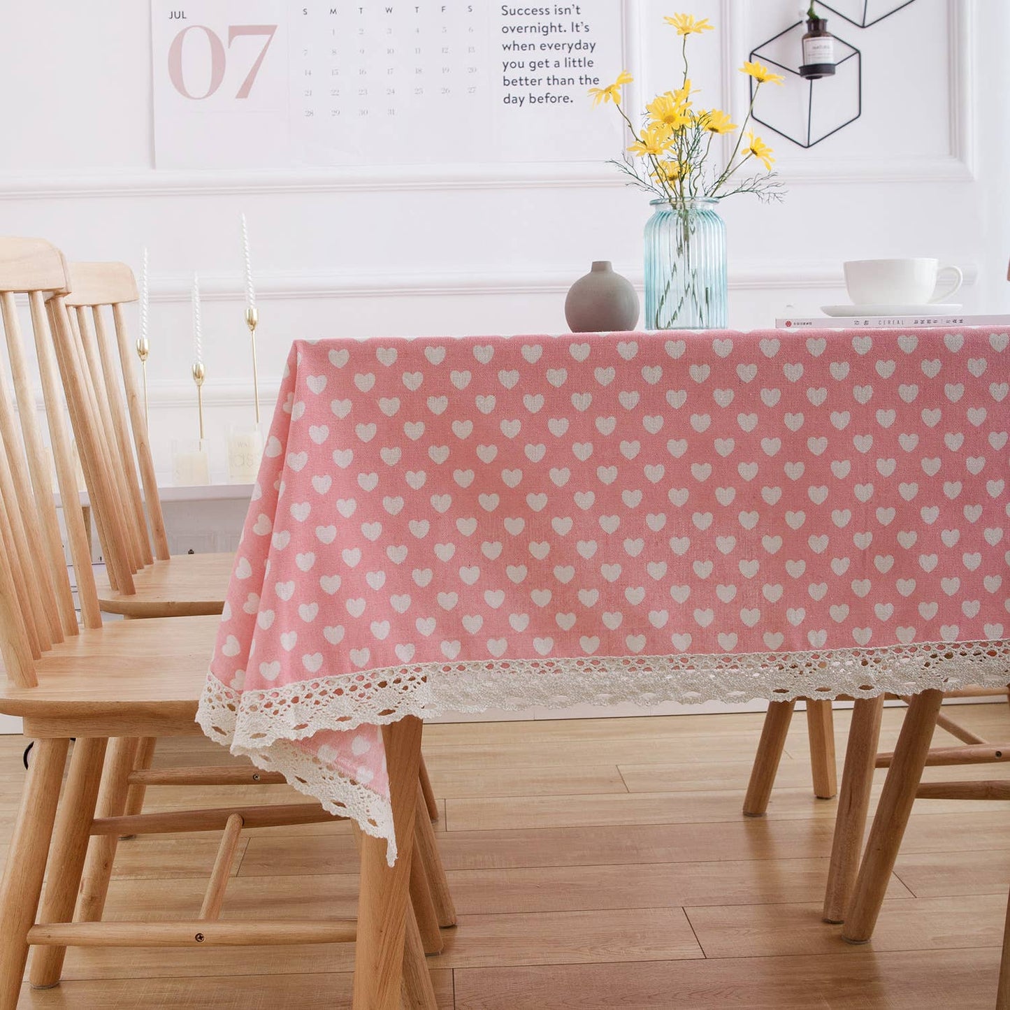 LACE DETAILED MULTI PATTERN TABLECLOTH