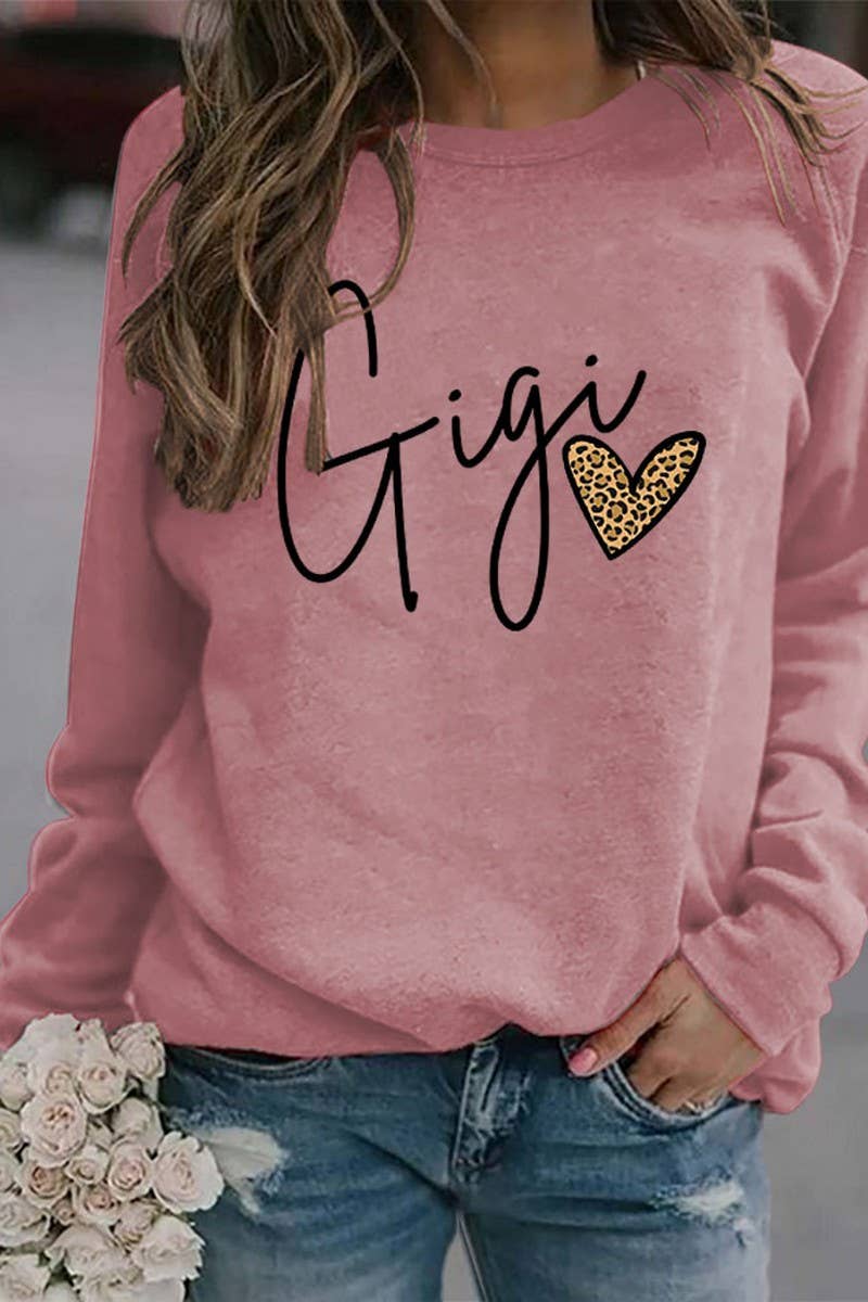 VALENTINE  LETTER PRINTED LONG SLEEVE PULLOVER_CWTSTL0968