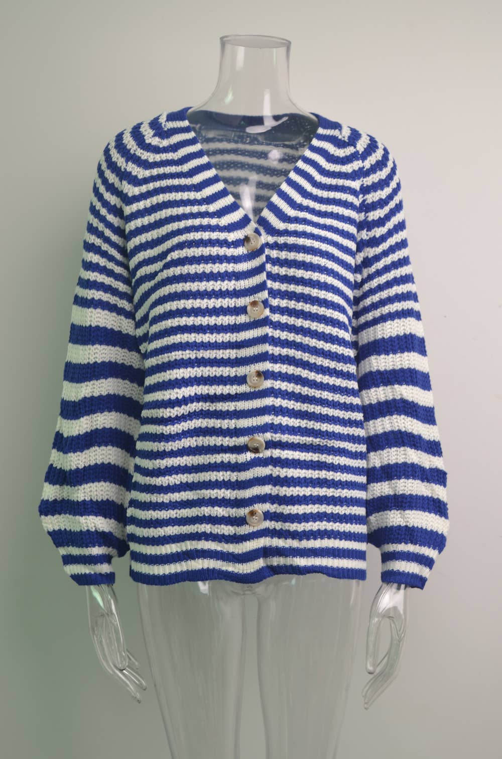 STRIPED SWEATER PLUS SIZE LOOSE KNIT