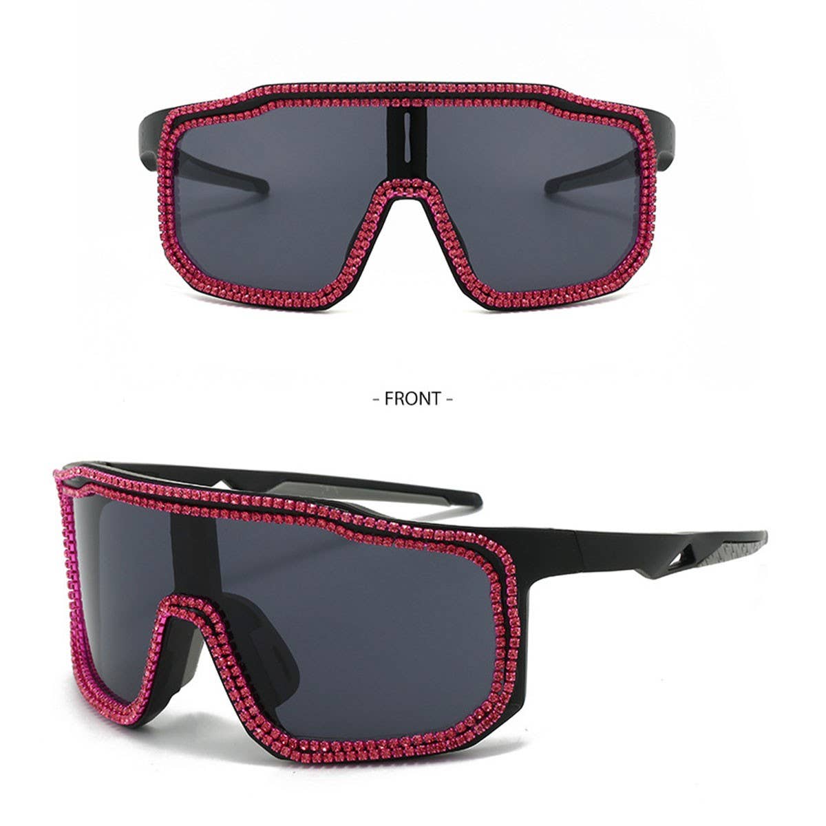 LARGE FRAME DIAMOND COLORFUL WINDPROOF SUNGLASSES