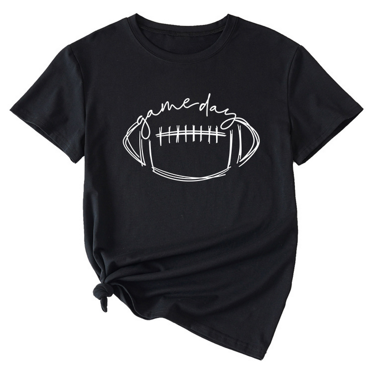 Women??¢s Casual Tee with Fun Football Print_CWDSD8368