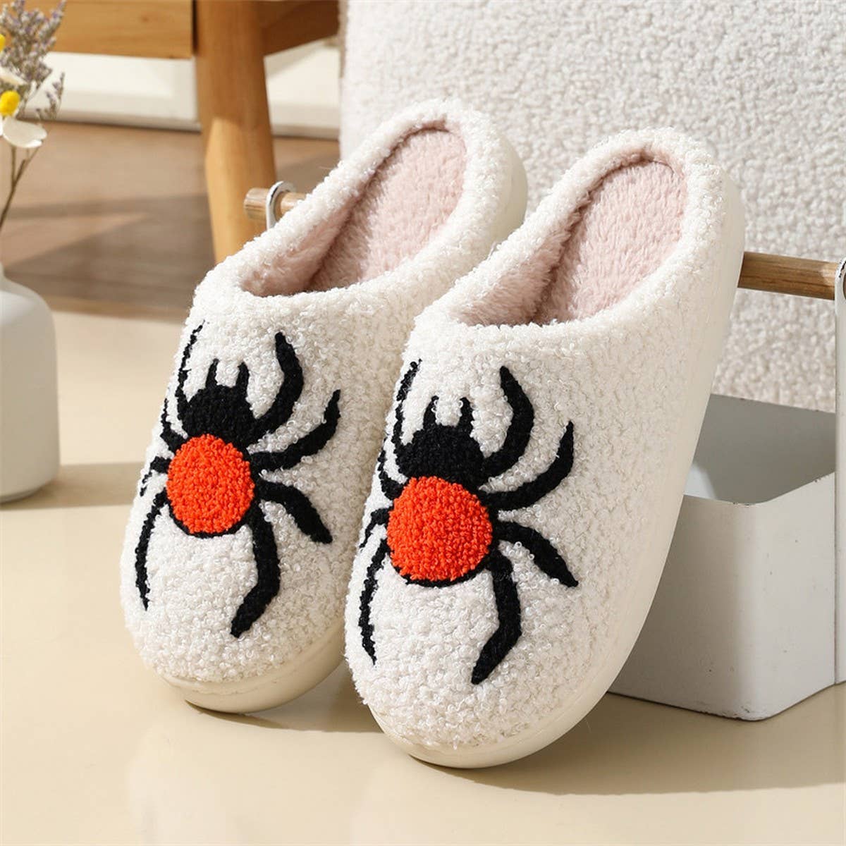HALLOWEEN CARTOON PATTERN WARM COTTON SLIPPERS