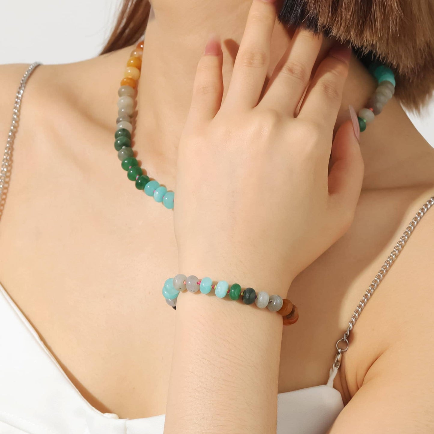 Colored dopamine high-end hand-beaded beads