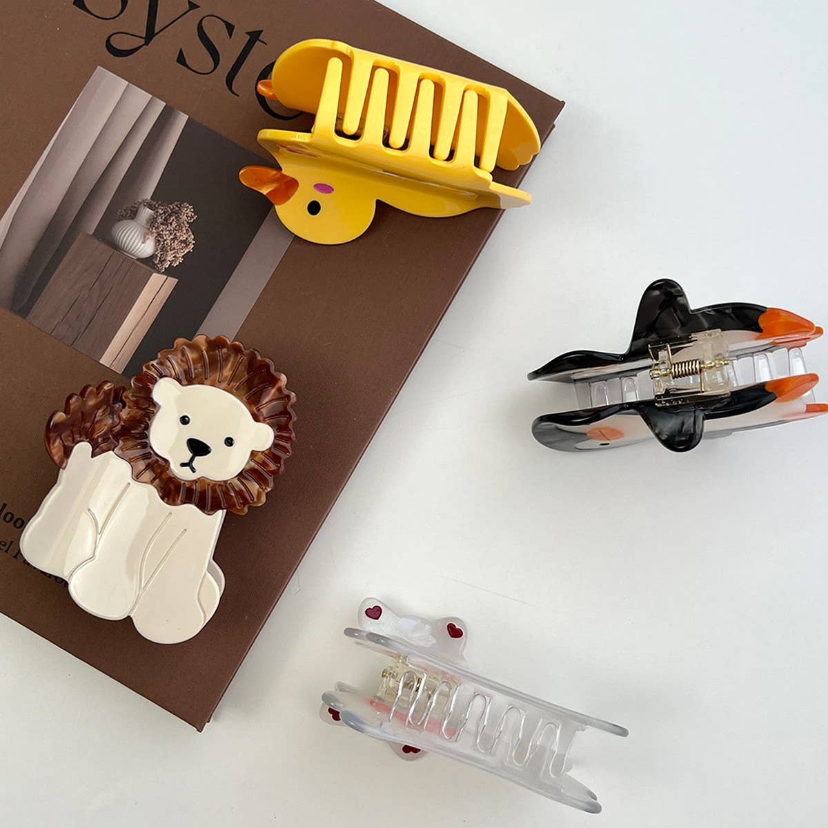 Cute Animal Acetate Claw Clip ? Cartoon Hair Grip