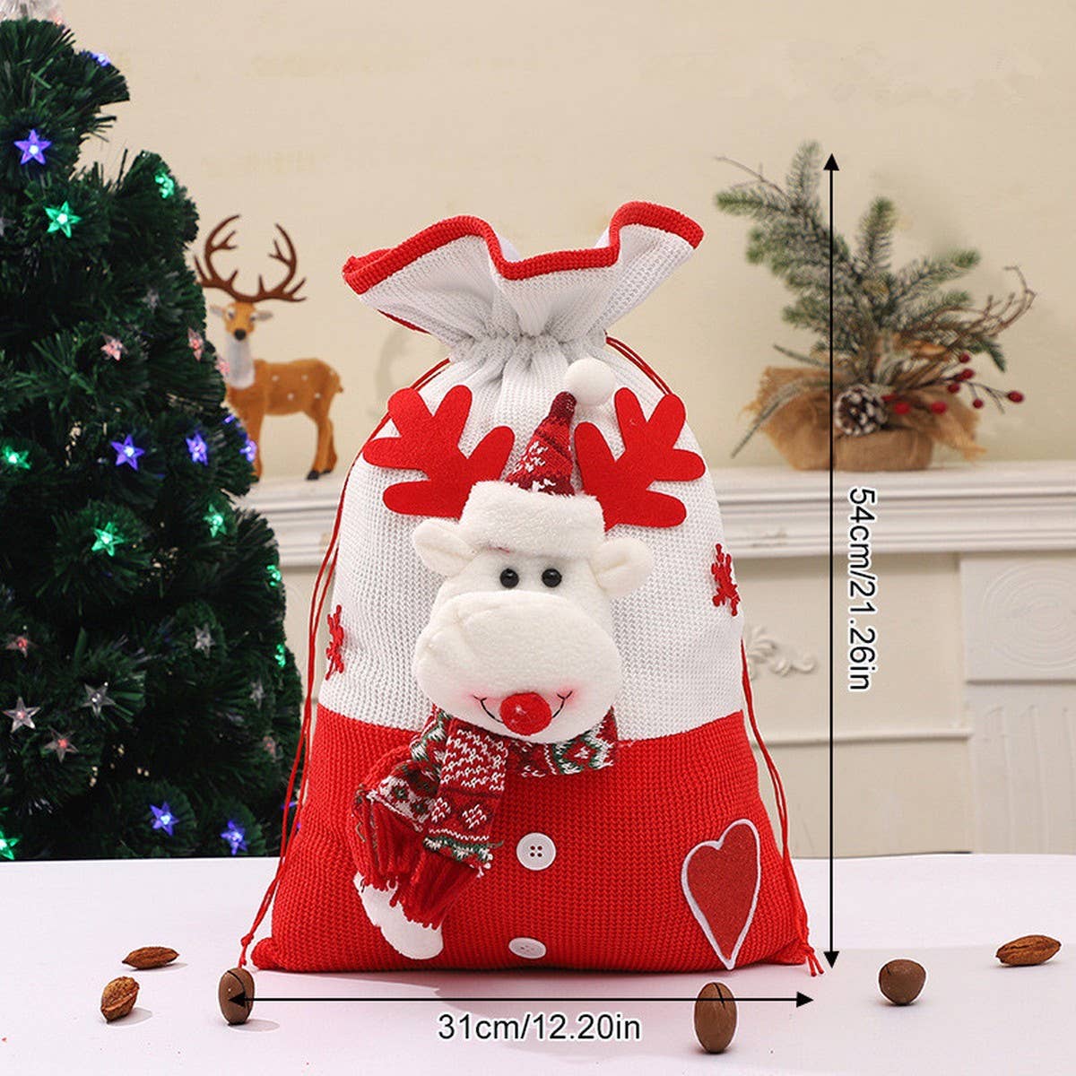 CWMM1749_Christmas Knit Candy Bag Large Bunche Gift Bag