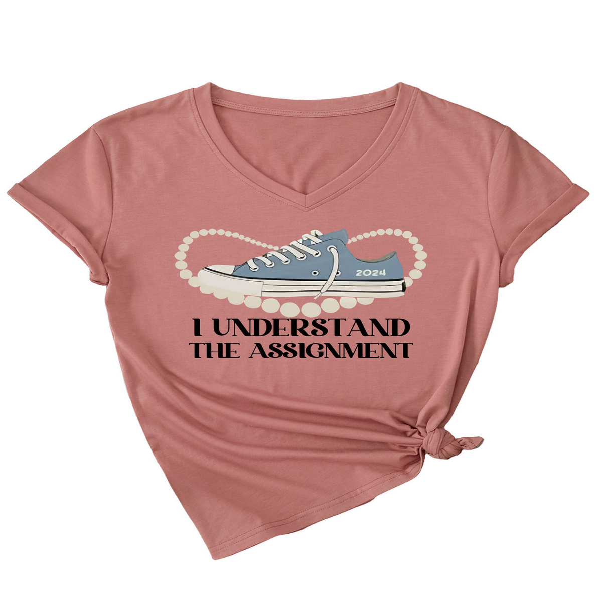 Women's Casual Tee ? Assignment Graphic Print