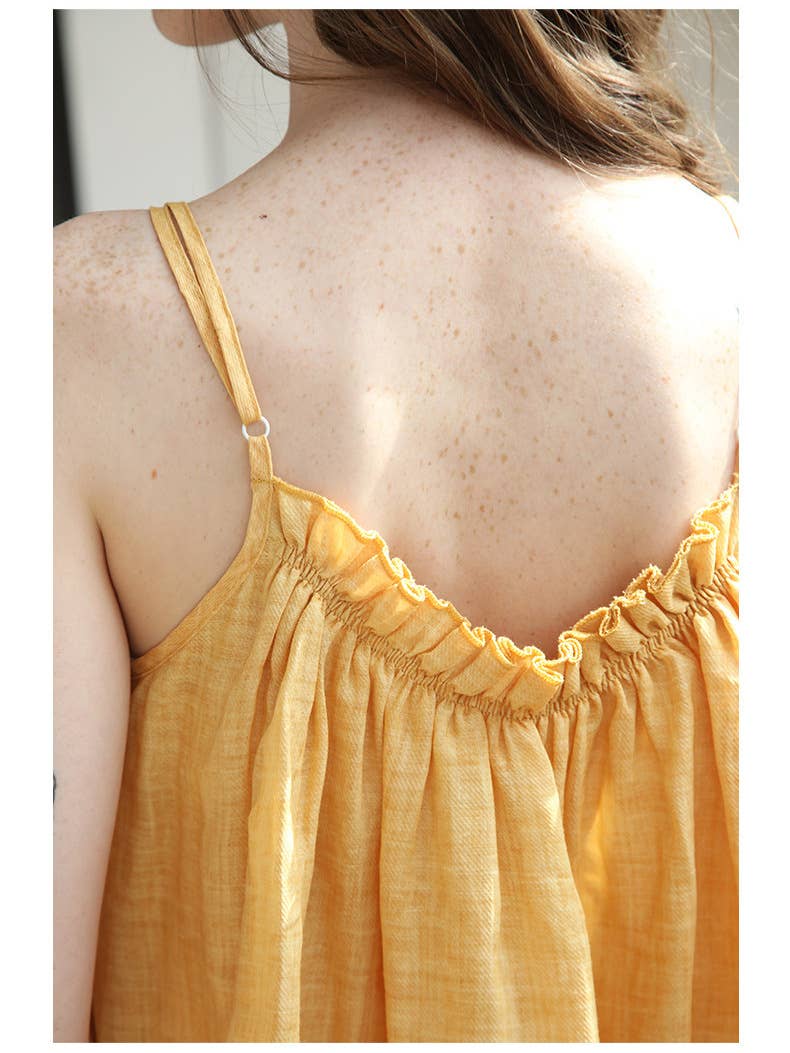 Simple loose sleeveless top small vest