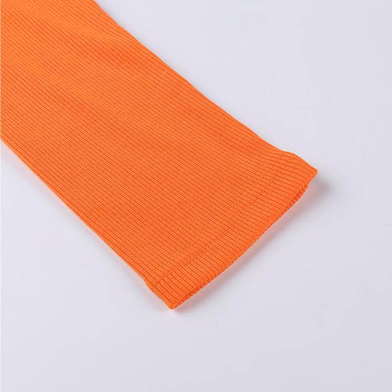 SLIM OFF-THE-SHOULDER  IRREGULAR LONG-SLEEVED TOP