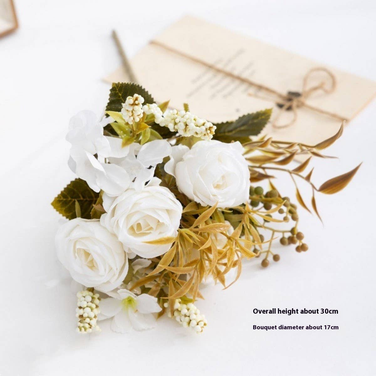 Artificial Anna Rolled Rose Silk Flower Home Decor_CWMM6471