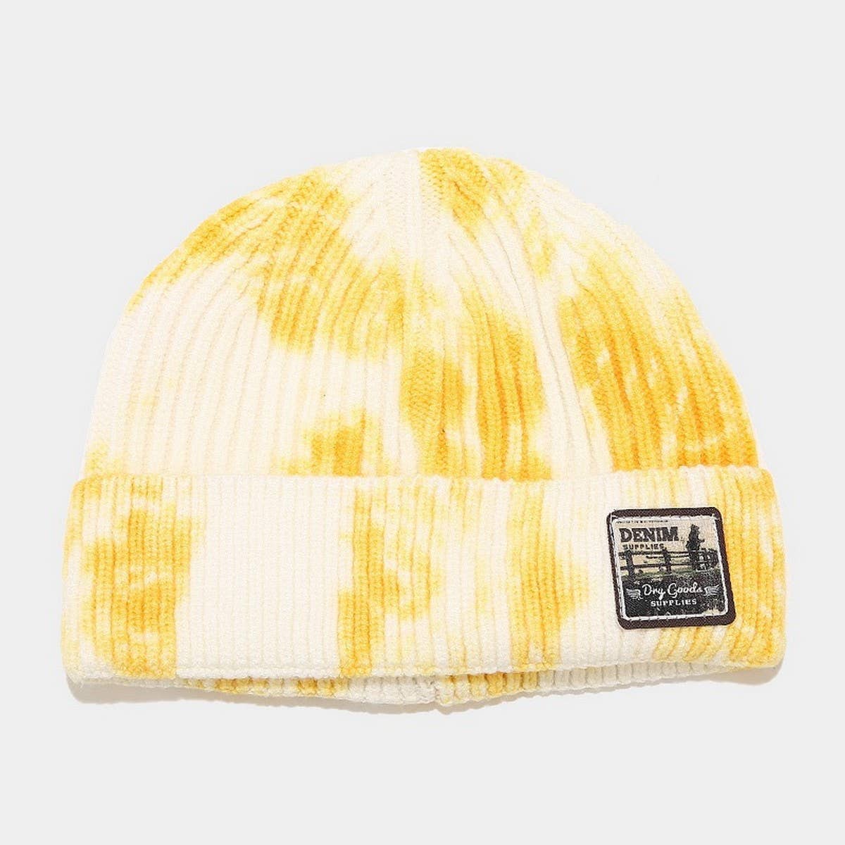 LABEL TIE-DYED MELON-SHAPED HAT KNITTED HAT_CWAH2076