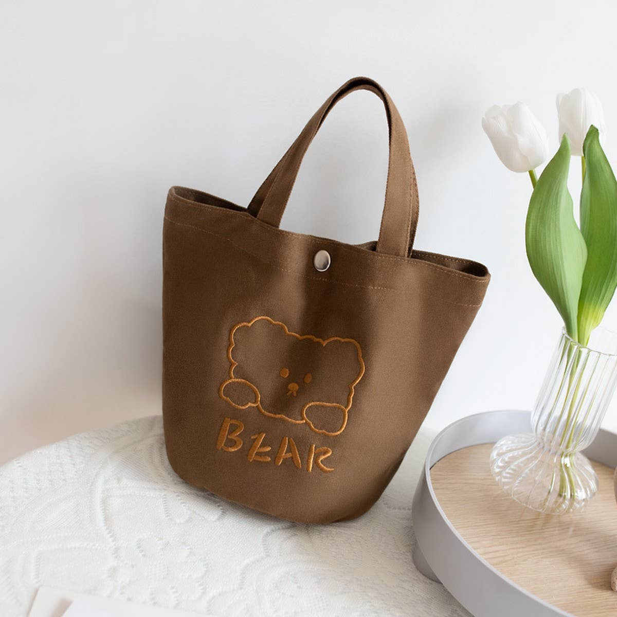 Student Lunch Bag ??Embroidered Canvas_CWAB5601