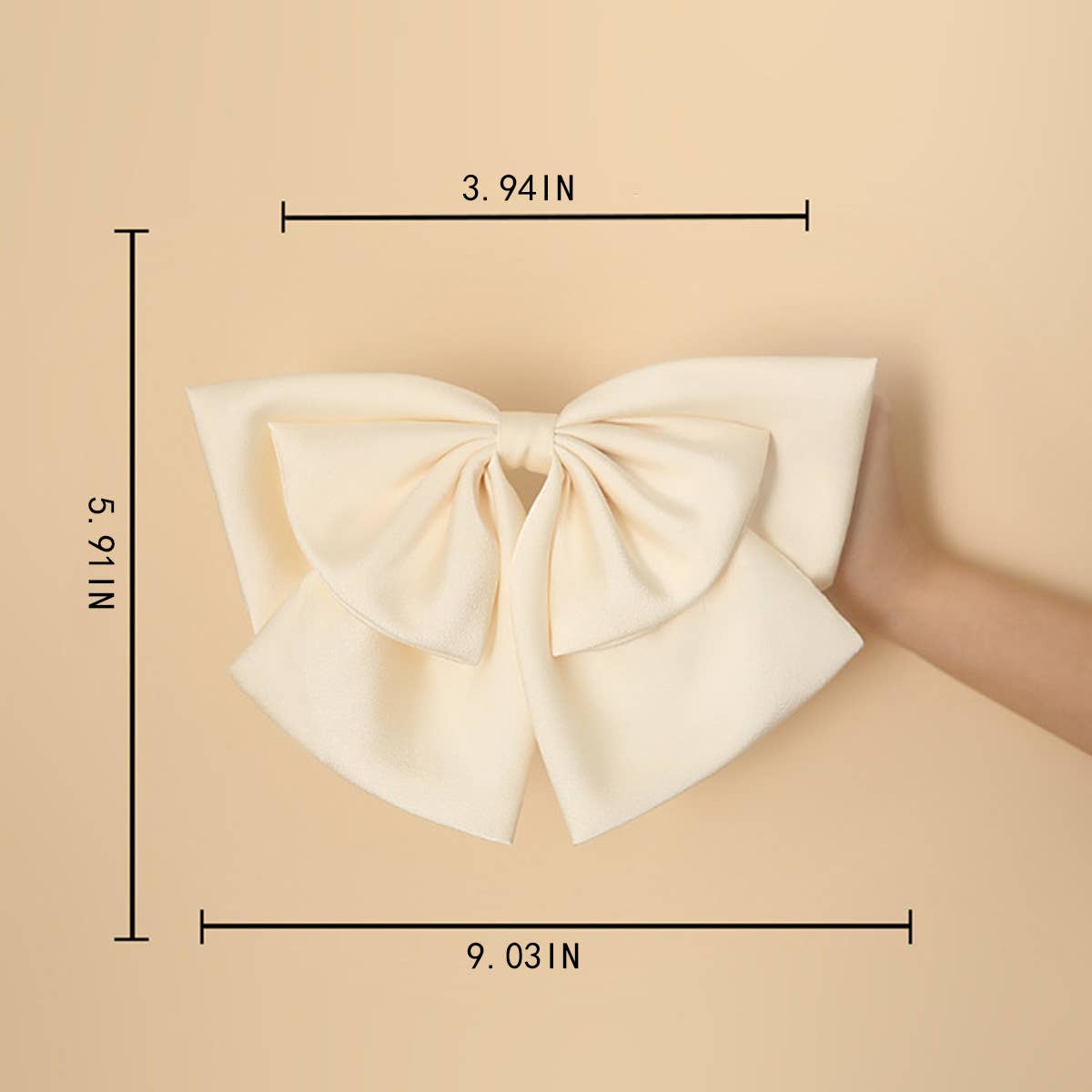 ELEGANT TEXTURE BIG BOW HAIRPIN