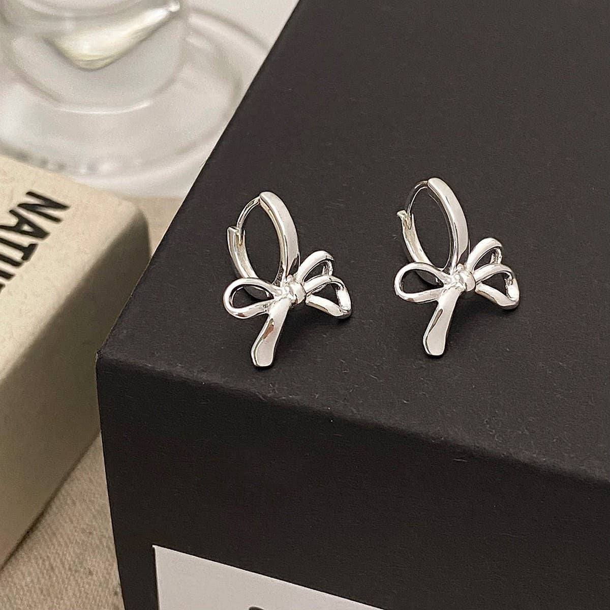 UNIQUE HIGH-END SWEET STYLE BOW FASHION EARRINGS
