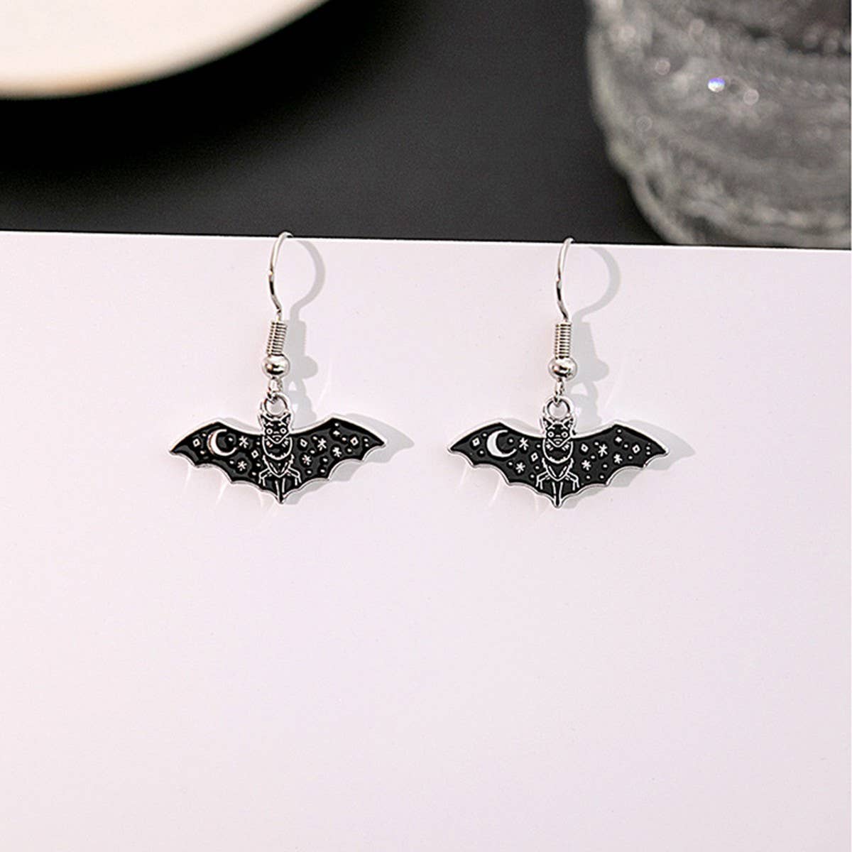 DARK HALLOWEEN FUNNY CREATIVE BAT EARRINGS