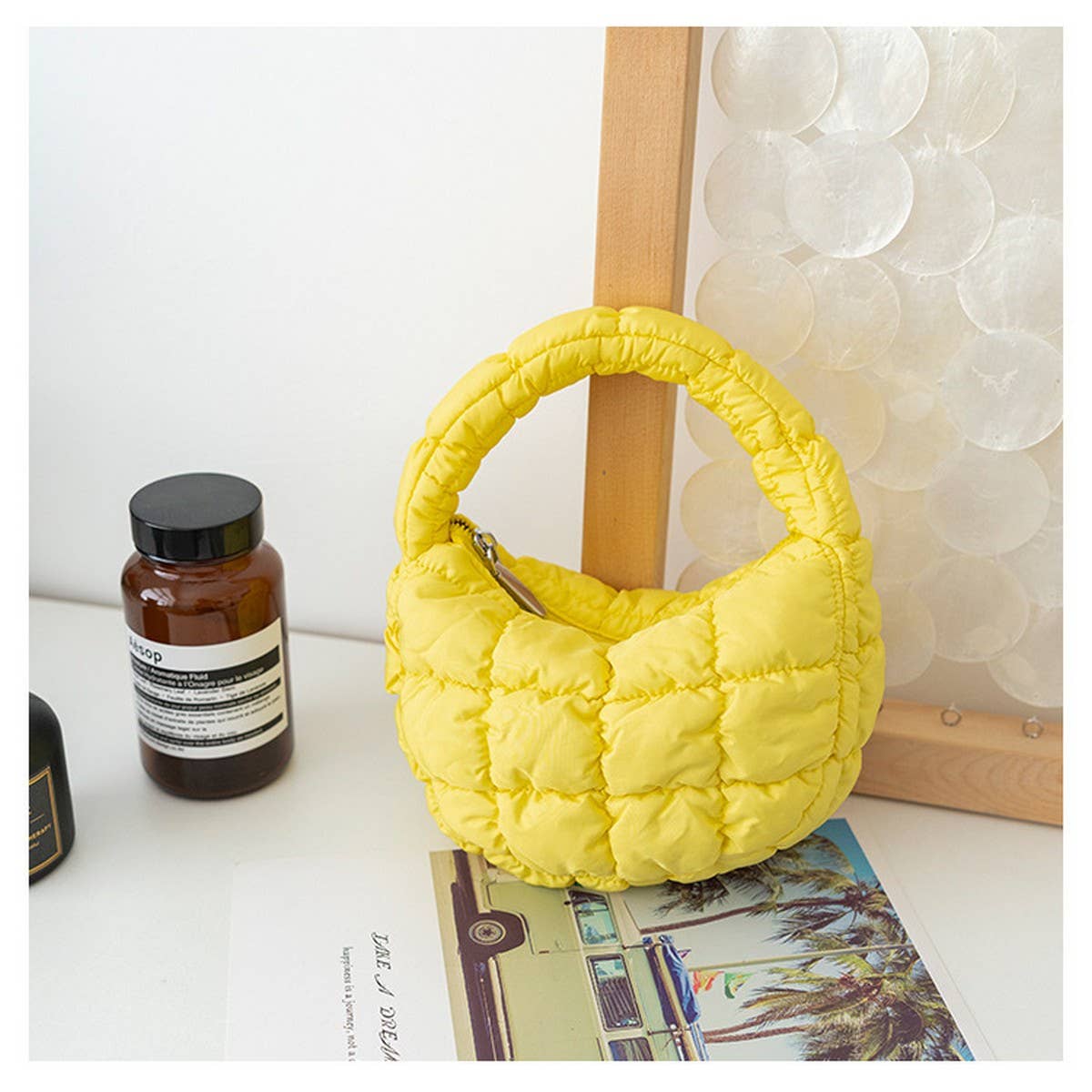 Cloud Puff Handbag Top Handle Bag_CUAB00500