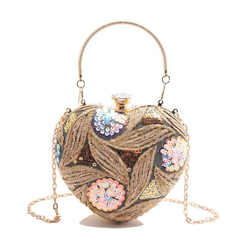 Fashionable sequined hand-picked shoulder bag