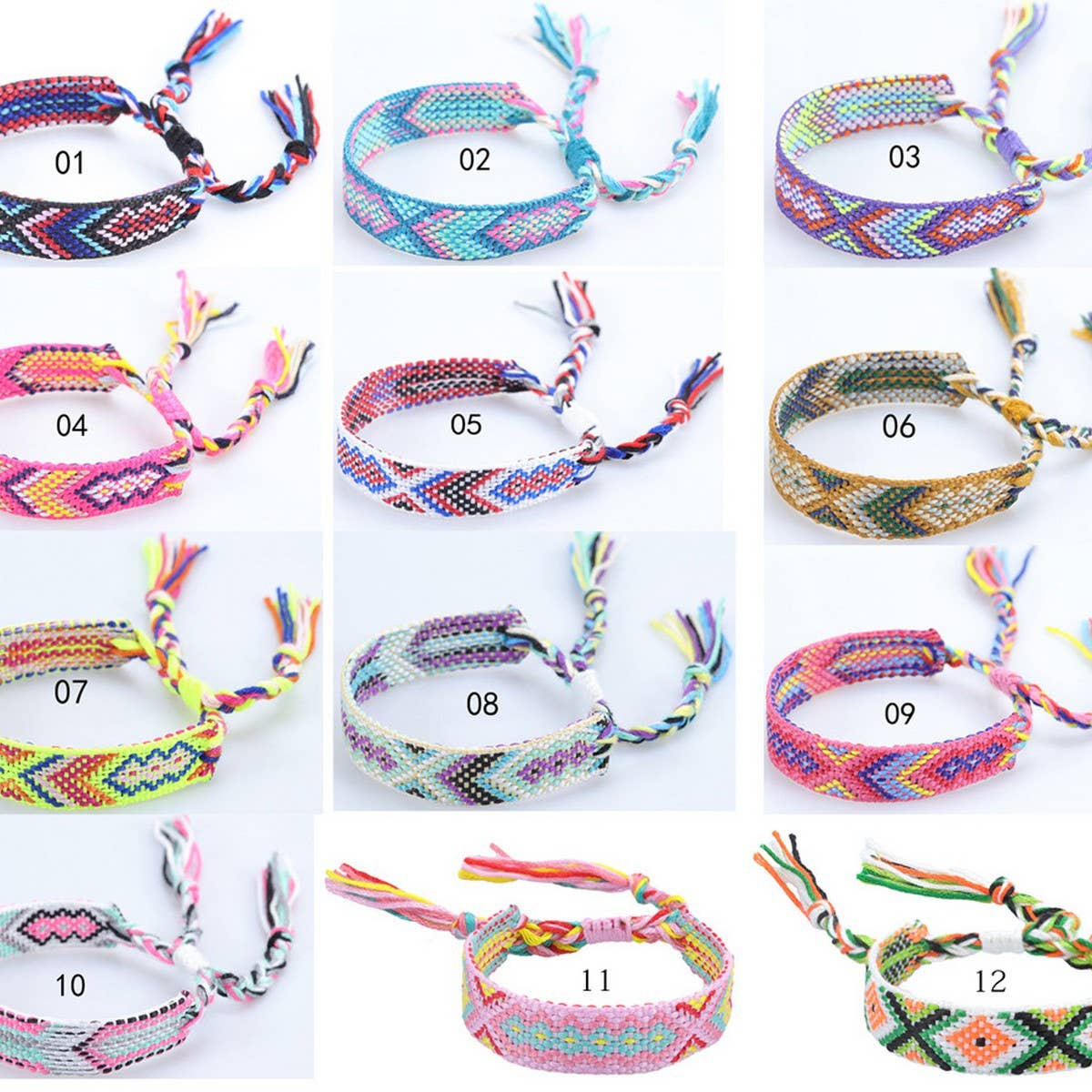 ETHNIC STYLE COLORFUL TASSEL WOVEN BRACELET