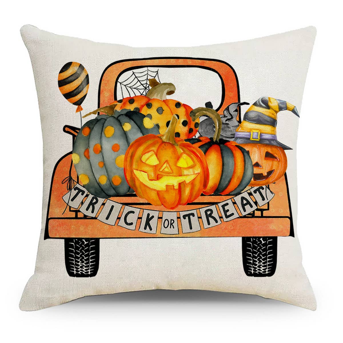 HALLOWEEN CARTOON PUMPKIN PILLOWCASE
