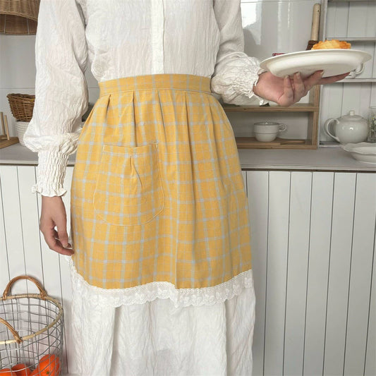 BOW LACE SKIRT AND HALF-BODY APRON_CWMM5796